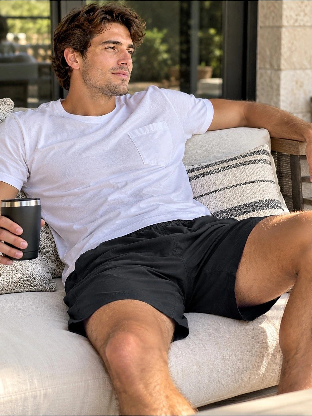 lululemon mens shorts Black size Small